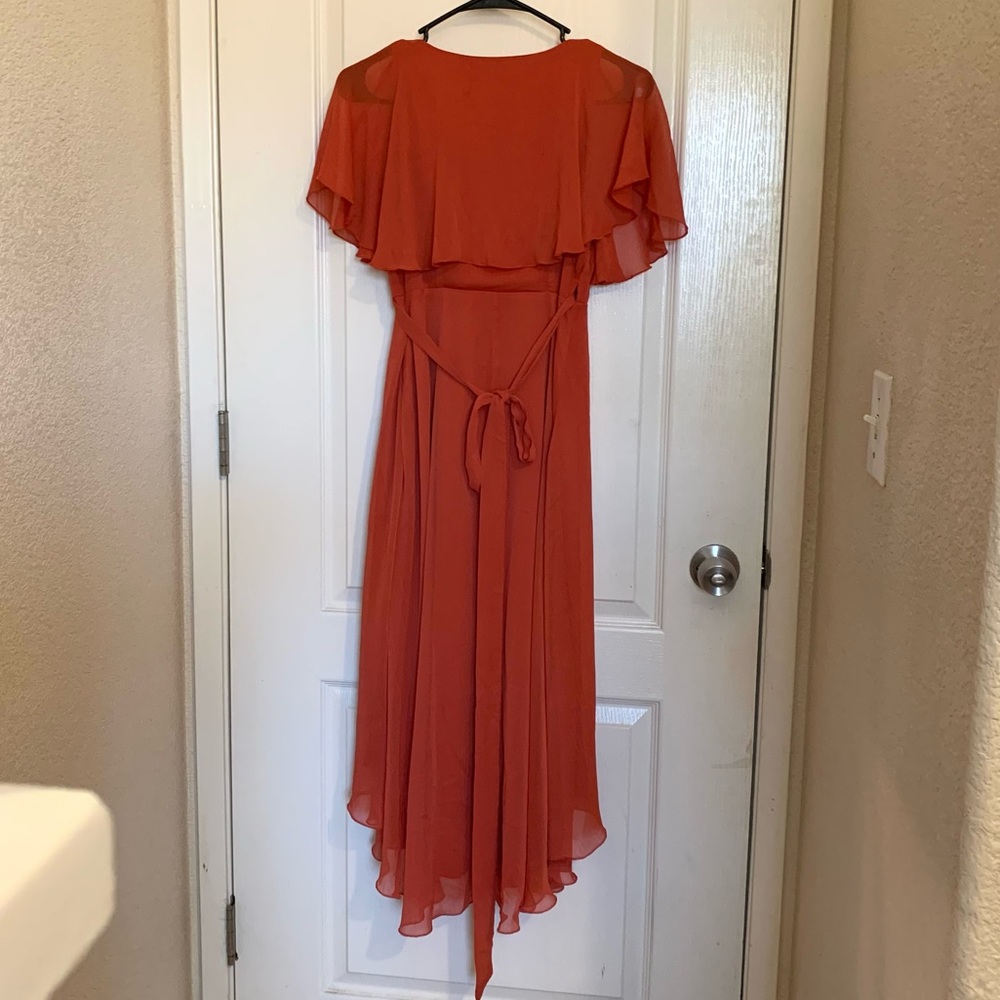 NWT ASOS Tall Cape Back Dipped Hem Midi Dress - Picture 3 of 4